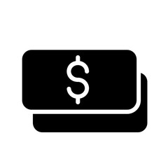 Dollar Earnings Money Glyph Icon