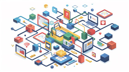 A conceptual image illustrating the bridge between traditional web development and modern mobile app creation, using tools like Cordova and React Native.