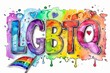 LGBTQ Pride protege. Rainbow blue bell colorful pro democracy movement diversity Flag. Gradient motley colored prelude LGBT rights parade festival sunflower yellow diverse gender illustration