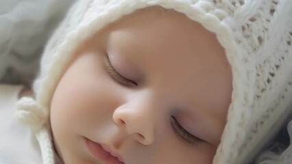 Aufkleber - A close up of a baby peacefully sleeping on a blanket. Perfect for parenting articles or baby product promotions.