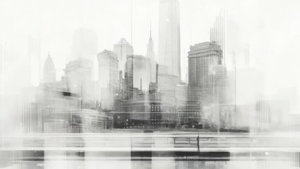 Poster - A stunning black and white photo of a city skyline. Perfect for urban design projects.