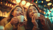 © Lee - Women having coffee, friends enjoying time together