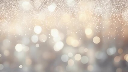 Poster - A close-up view of a blurry background with lights. Ideal for adding a dreamy or festive touch to designs.