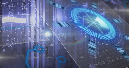 Poster - Image of data processing over server room