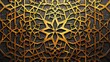Golden lined motif geometric Islamic patterns, Islamic backgrounds for eid ul adha and eid ul fitr.