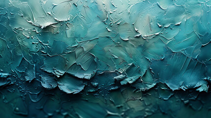 Wall Mural - Abstract Painting of Blue and Green Colors