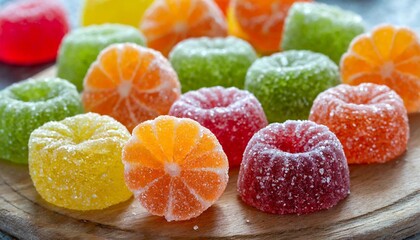 Wall Mural - colorful candies jelly and marmalade