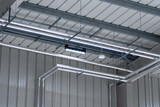 Fototapeta Miasto - energy saving bright LED lighting - factories and industrial rooms