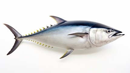 Wall Mural - Bluefin tuna Thunnus thynnus saltwater fish isolated on white