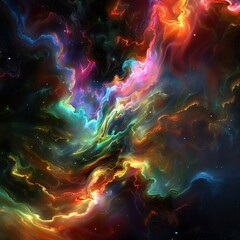 Wall Mural - visualization of fractal realms