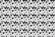 © Jahan Mirovi - Seamless vector pattern with decorative tribal elements. Print with ethnic, folk, traditional motifs. Black and white geometrical pattern background. Graphic vector illustration.