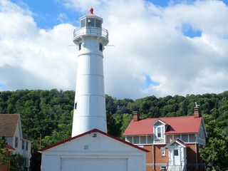 Lighthouse under a sunny sky