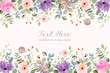 © wulano - soft purple pink watercolor floral frame
