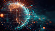 Global Communication Network: Futuristic Technology Concept. Digital Connectivity Infrastructure Modern Innovation.