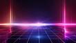 © buraratn - Elegant futuristic light and reflection with grid line background