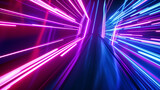 Fototapeta Perspektywa 3d - 3d rendered speed of light neon wallpaper