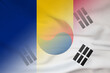 © dmitriy - Romania and South Korea state flag transborder relations KOR ROU