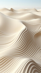 Wall Mural - The coarse, sandy texture of a desert dune, with ripples and ridges carved by the relentless wi