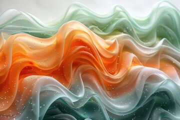 Leinwandbilder - A hyper-realistic abstract painting capturing the movement and form of a wave of water with intricate details.