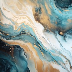  Turquoise white liquid that is flowing