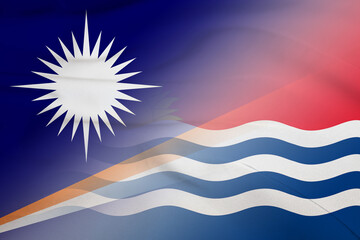 Poster - Marshall Islands and Kiribati government flag international negotiation KIR MHL