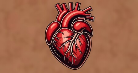 Poster -  A vibrant heart symbol, a universal emblem of love and life