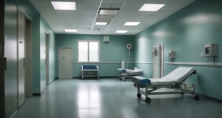 Wall Mural -  Modern hospital room with medical equipment