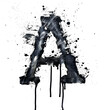 © GoGameGod - Abstract Black Painted Letter A