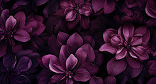 Purple And Black Floral