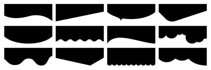 separator header shapes for website with curve, triangle, waves lines. set of webpage template for a
