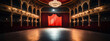 © Raffaza - Classic Theater Scene, A vintage theater stage with imposing red curtains and a bare background