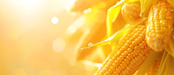 A good harvest of corn. Corn cultivation. Farm and field. Harvested agricultural crops.