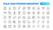 © artnazu - Oil and gas - thin line web icon set. Energy & Industry icon set. Industrial icons. Energy icon collection. Line icons collection. renewable energy, alternative sources of energy. Outline icon set.
