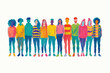 © Jekkie - Group of people standing, celebrating diversity and inclusion in this sketch