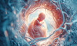 The unborn child of a mother in her womb