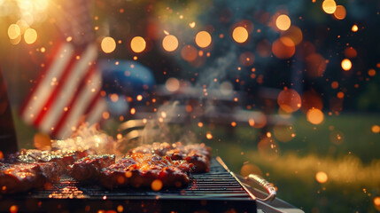 Independence Day BBQ Bash: Tasty Cookout with Friends, Generative AI