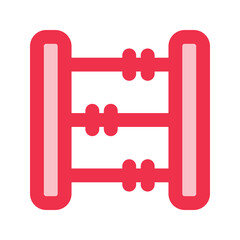 Sticker - abacus outline fill icon