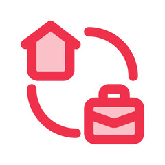 Poster - work life balance outline fill icon