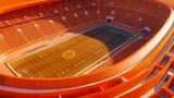 Fototapeta Sport -  orange football stadium 8K