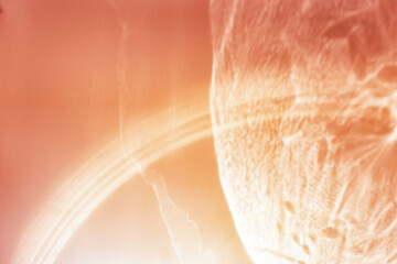 Wall Mural - sunlight background, abstract photo with sunshine flare as sphere, vivid colored minimal photo. ligh