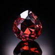 © Daniel - cut Garnet ​gem ​of flawless quality on black background