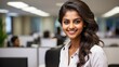 © AI - Indian Young Girl In office Generative AI