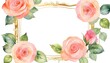 Pink Rose Gold Frame floral Background