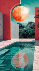 Sticker - Geometric pool 