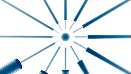 Aufkleber - Geometric animation with spinning rays with the effect of spiral. Design. Stretching rays , concept of endless time.