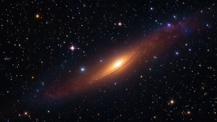 Wall Mural - A high quality stock photograph of a beautiful colorfull universe with stars on a dark theme or background