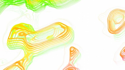 Aufkleber - Abstract colorful paint swirls, fluid art. Motion. Transforming lined stains flow into each other and changing size.