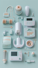 Wall Mural - 3D illustration of medical equipment