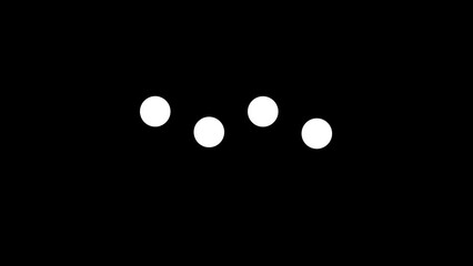 Poster - Loading is indicated by a dot. System software update and upgrade concept. Load dot icons. A set of loading icon animations is isolated on a black background. Loading icon with a flat design