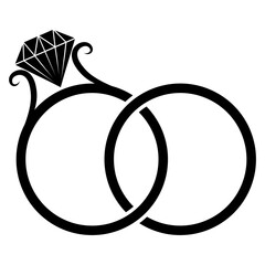 Poster - diamond ring vector illustration